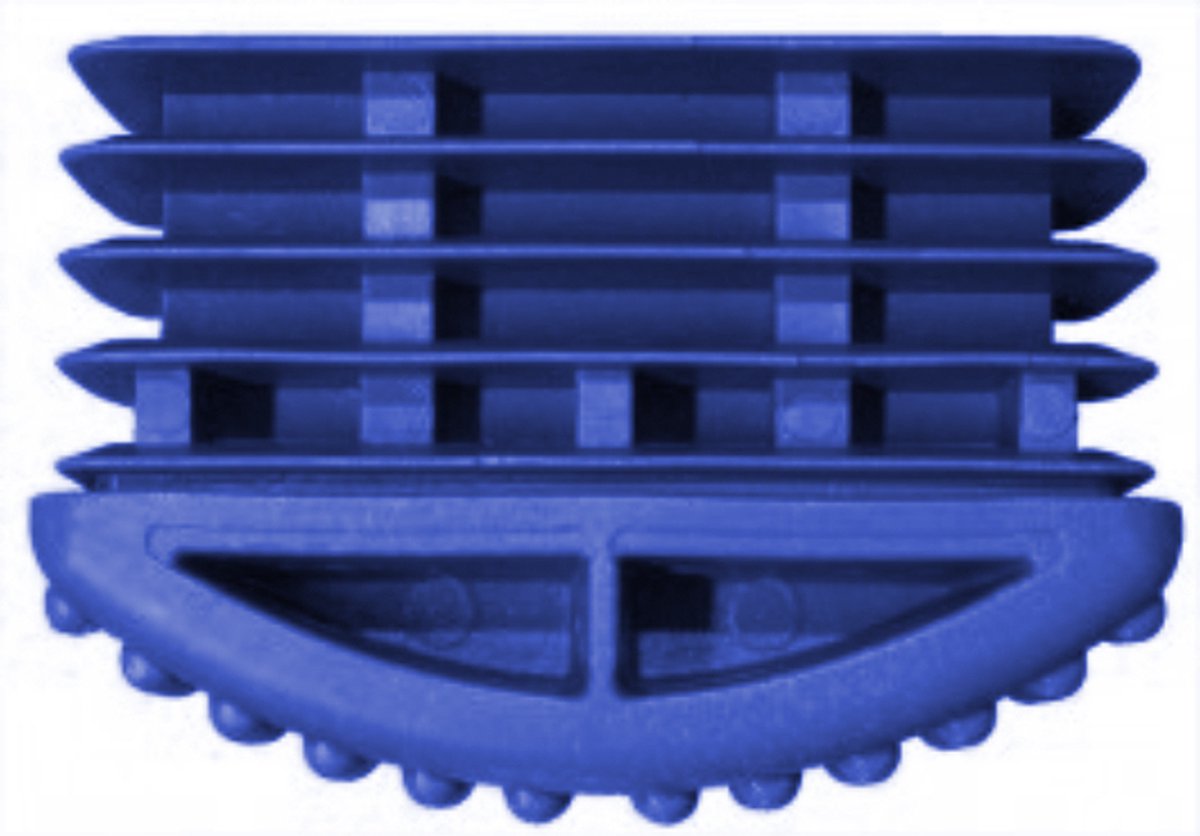 Facal Briko PL-075-A Laddervoeten 60 x 24 mm plug-in blauw | set van 2 stuks