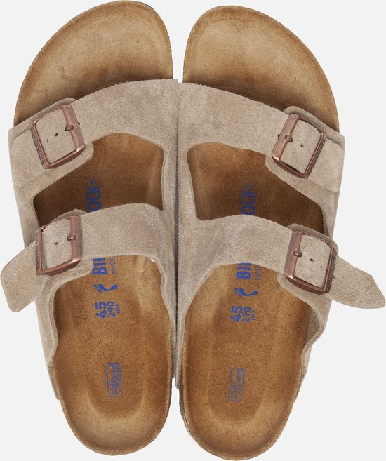 Birkenstock Arizona slippers taupe Nubuck - Maat 46