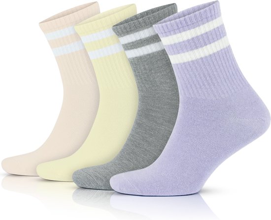 GoWith-katoen sokken- sportsokken-4 paar-wandel sokken-heren sokken-cadeau-40-44