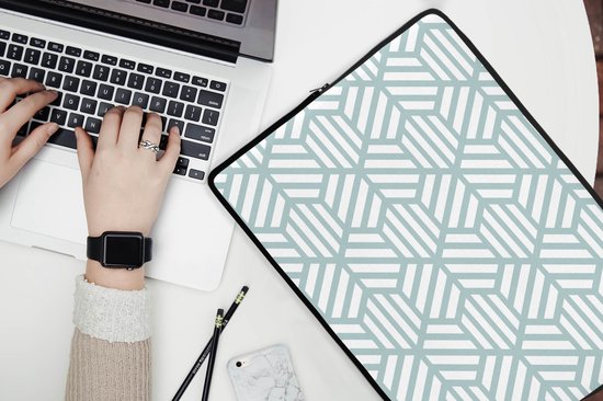 Housse pour ordinateur portable - Sacoche pour ordinateur portable - Design - Vert - Motifs - Ordinateur portable - 17 pouces - Housse pour ordinateur portable