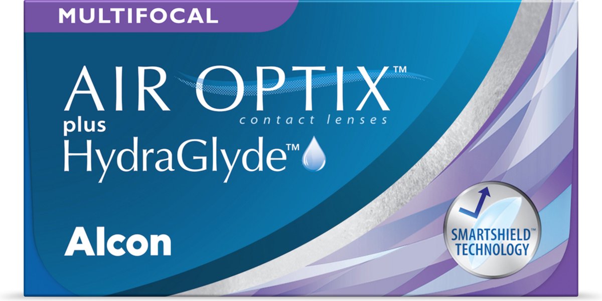 -0.25 - Air Optix® plus HydraGlyde® Multifocal - Laag - 6 pack - Maandlenzen - BC 8.60 - Multifocale contactlenzen