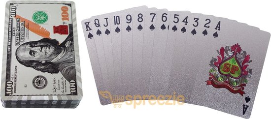 Thumbnail van een extra afbeelding van het spel 24K Zilver Speelkaarten Plastic Poker Game Dek Folie Poken pack Magische Kaarten Waterdichte Kaart Geschenkcollectie Gokken Bordspel - Pokerkaarten - Drankspel kaarten
