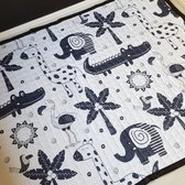 Speelkleed zwart wit dieren 195 x 145 - LiefBoefje - Speelmat - Groot Speelkleed - Speelkleed baby - Speeltapijt - vloerkleed baby - Babymat XL - 100+ Liefboefje speelkleed designs