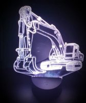 LAMPE LED 3D - EXCAVATRICE 1