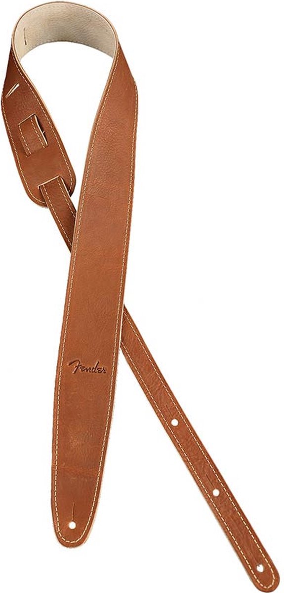 Fender 990607050 gitaarriem, ball glove leather, bruin