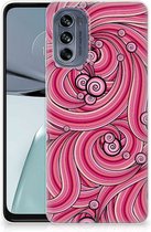 Back Case TPU Siliconen Hoesje Motorola Moto G62 5G Smartphone hoesje Swirl Pink