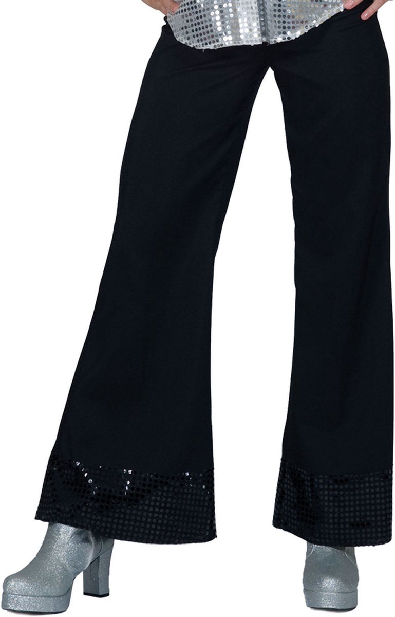 ESPA - Zwarte disco broek met lovertjes voor vrouwen - Medium