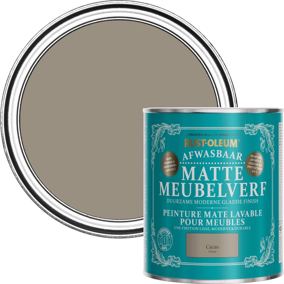 Rust-Oleum Bruin Afwasbaar Matte Meubelverf - Cacao 750ml