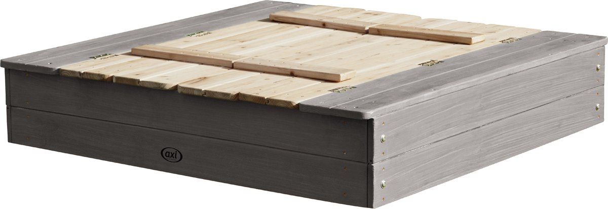 AXI Ella Houten Zandbak in Grijs/Bruin - Limited - Met Zitbankjes en Deksel - FSC hout - 100x95x20cm - Zandbak voor kinderen — afbeelding 15