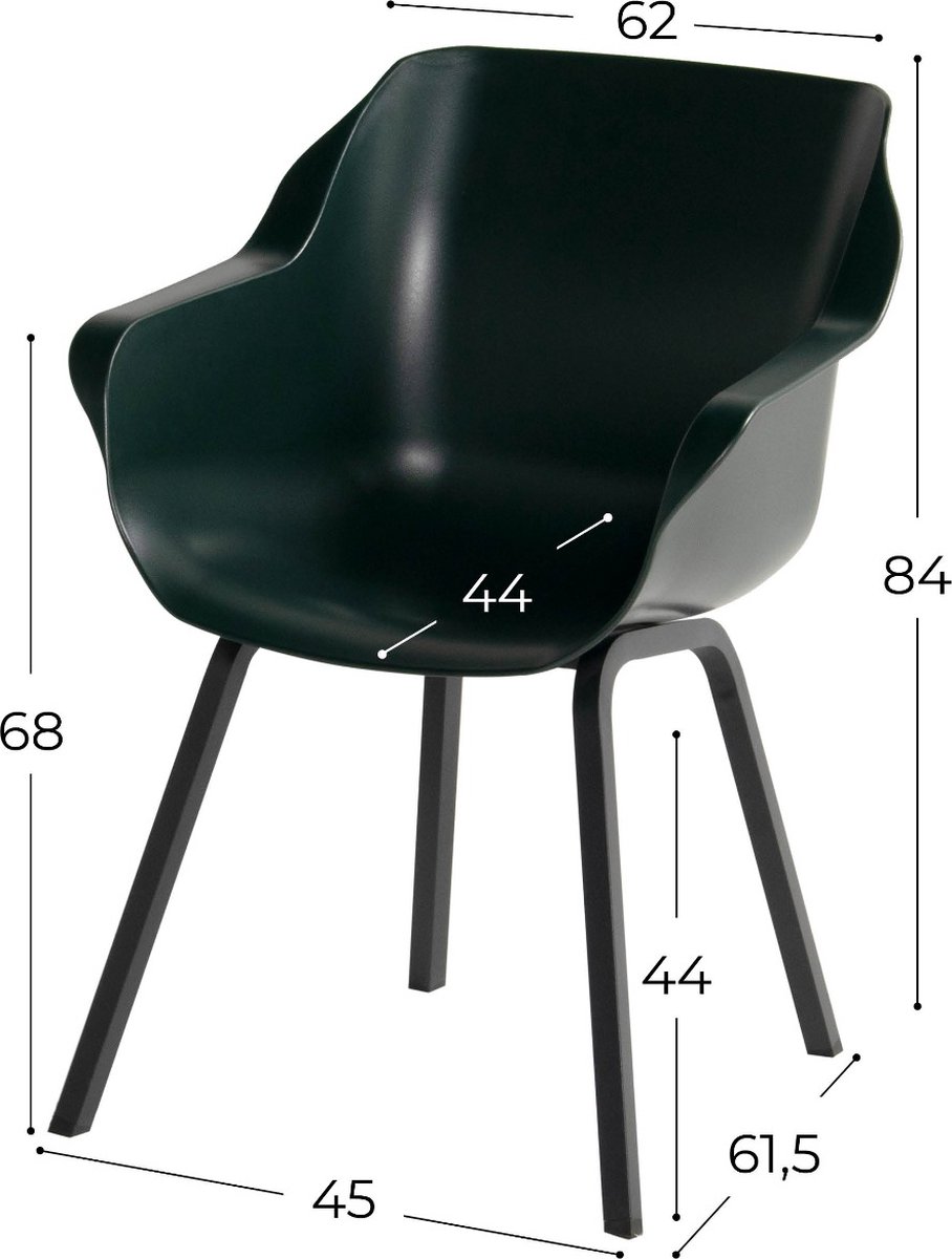 Hartman Sophie Element fauteuil dining - Vert nuit