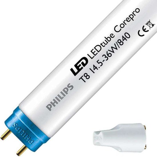 optioneel Samenstelling Absoluut PHILIPS - LED TL Buis T8 met Starter - CorePro LEDtube EM 840 - 120cm -  14.5W -... | bol.com