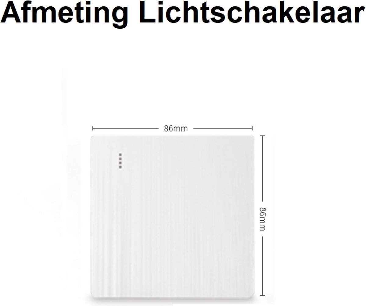 Klikaanklikuit Afstandsbediening DieseRC Draadloze Lichtschakelaar - RF 433 MHz, Geen Bedrading Nodig, Eenvoudige Installatie (86 Mm) RF Schakelaar 433MHz