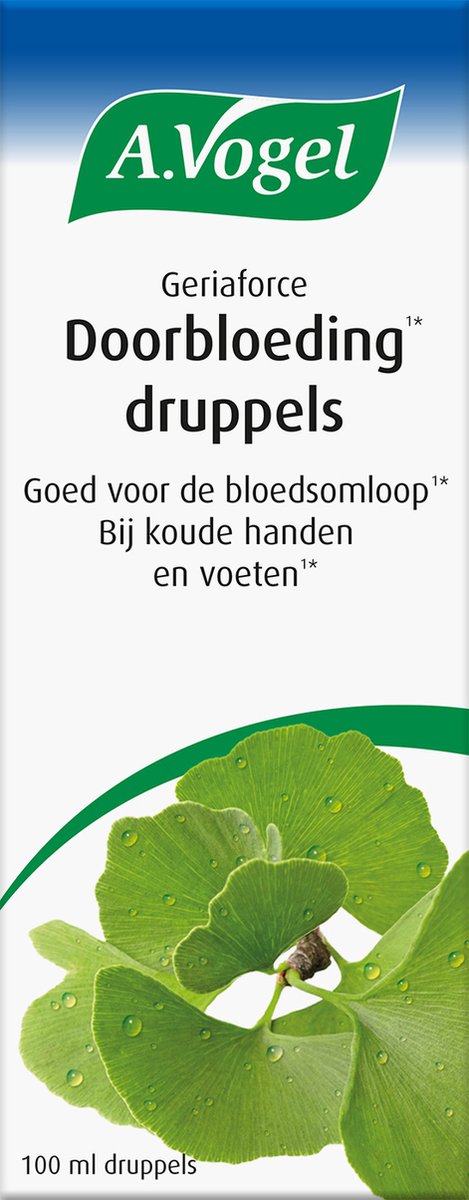 Goedkoopste A.Vogel Geriaforce Doorbloeding druppels - Goed voor de bloedsomloop en bij koude handen en voeten - 100 ml