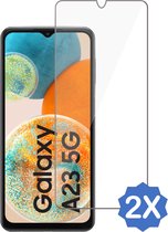 2x Geschikt voor Samsung A23 4G / 5G Screenprotector - Geschikt voor Samsung A23 4G / 5G Beschermglas Screen Protector 9H Glas