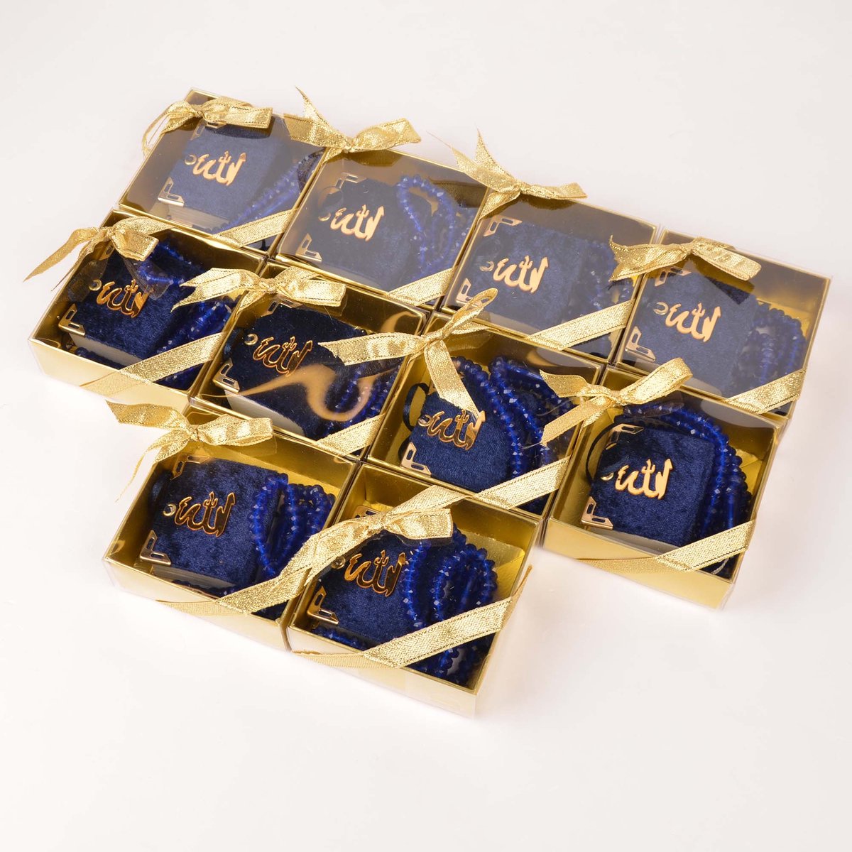 10 Pièces Blauw Mini Coran Et Tasbaeeh 2 Pièces Ensemble Unique Comme Cadeau  Pour Les