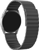 Strap-it smartwatch bandje 22mm - Magnetisch siliconen bandje geschikt voor Samsung Galaxy Watch 46mm / Gear S3 Classic & Frontier / Galaxy Watch 3 45mm / Amazfit GTR 47mm / GTR 2 / GTR 3 - zwart
