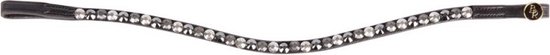 Frontal courbé Premiere BR - Swarovski hotfix triple-tone Noir - Poney