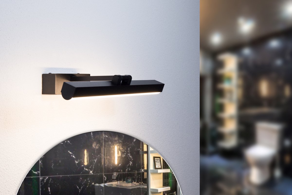 Groenovatie LED Spiegelverlichting - 8W - IP54 - Warm Wit - Zwart