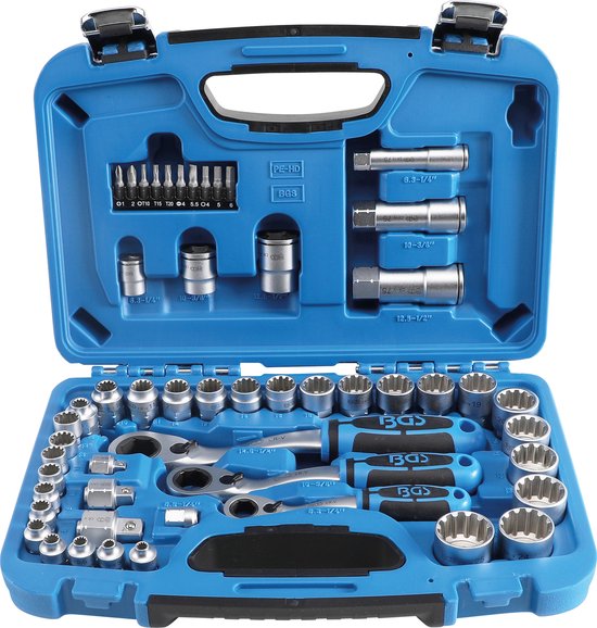 BGS Kracht wielmoerdopsleutelset 1/2 17 / 19 / 21 / 22 mm 4 delig