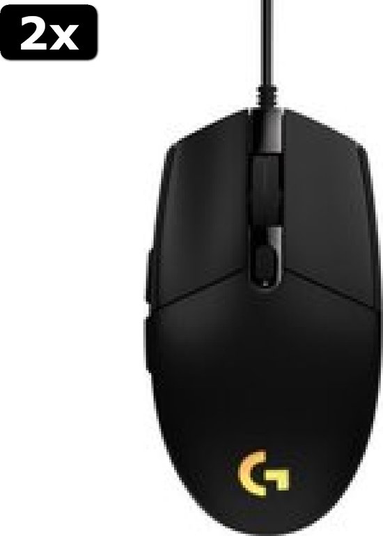 Logitech G203 LIGHTSYNC - Zwart - Gaming muis - Optisch - 6 knoppen - Zwart met RGB-licht