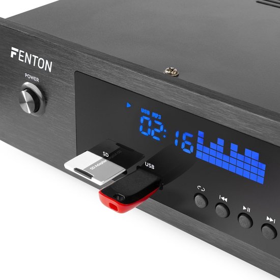 5.1 versterker - Fenton AV550BT - Surround versterker met Bluetooth, mp3 en radio - 320W — afbeelding 3