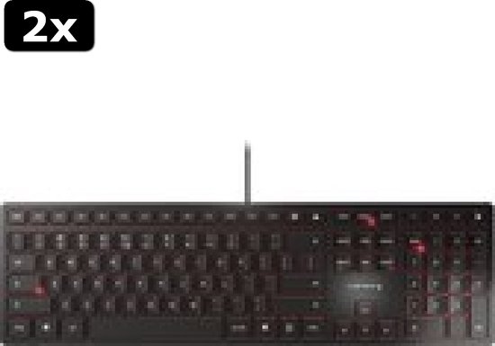 CHERRY KC 6000 Slim toetsenbord Universeel USB QWERTZ Duits Zwart CHERRY KC 6000 Slim toetsenbord Universeel USB QWERTZ Duits Zwart