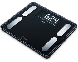Beurer BF 410 SignatureLine Black Personenweegschaal - Uitgebreide lichaamsanalyse - Tot 200 kg - XXL verlicht display - Groot sta-oppervlak veiligheidsglas 30x35 cm - 10 Gebruikers - Automatische uitschakeling - Incl. batterijen - 5 Jaar garantie