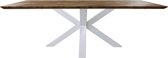 Table Fishbone Rectangle- 200x100x76 - Naturel/blanc - Chêne/métal