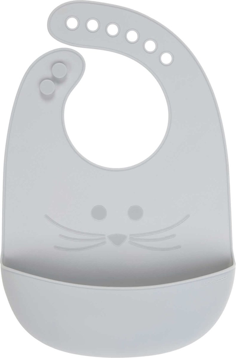 Goedkoopste Lässig slabbetje Silicone Little Chums Mouse grey 6 tot 24 maanden