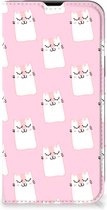Bookcase Valentijn Cadeaus Geschikt voor iPhone 14 Smart Cover Hoesje Sleeping Cats