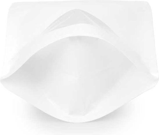 Sachets Stand Up Kraft Wit avec Fenêtre ovale 149x89x232mm | 312 grammes - 100 pièces