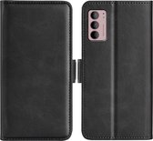 Motorola Moto G42 Hoesje - MobyDefend Luxe Wallet Book Case (Sluiting Zijkant) - Zwart - GSM Hoesje - Telefoonhoesje Geschikt Voor Motorola Moto G42