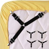dekbed laken aanspanner clips - Bed laken spanners - 4 stuks – Zwart