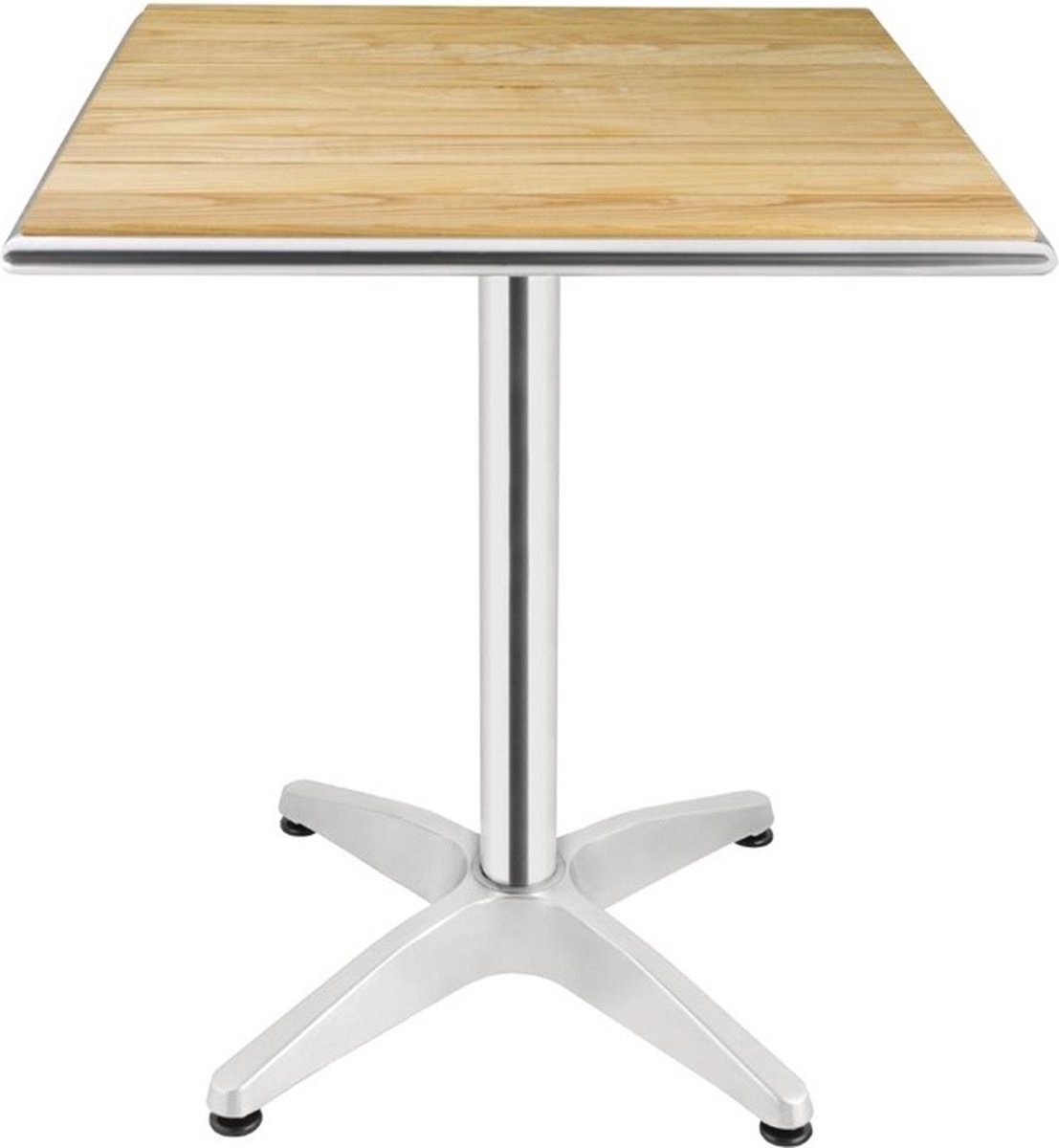 Bolero vierkante tafel met essenhouten blad 60cm