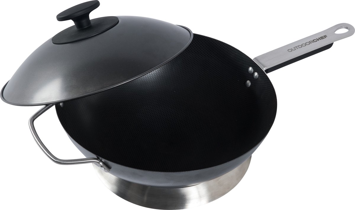 Outdoorchef Wokpan met Steel en Deksel Ø 35 cm