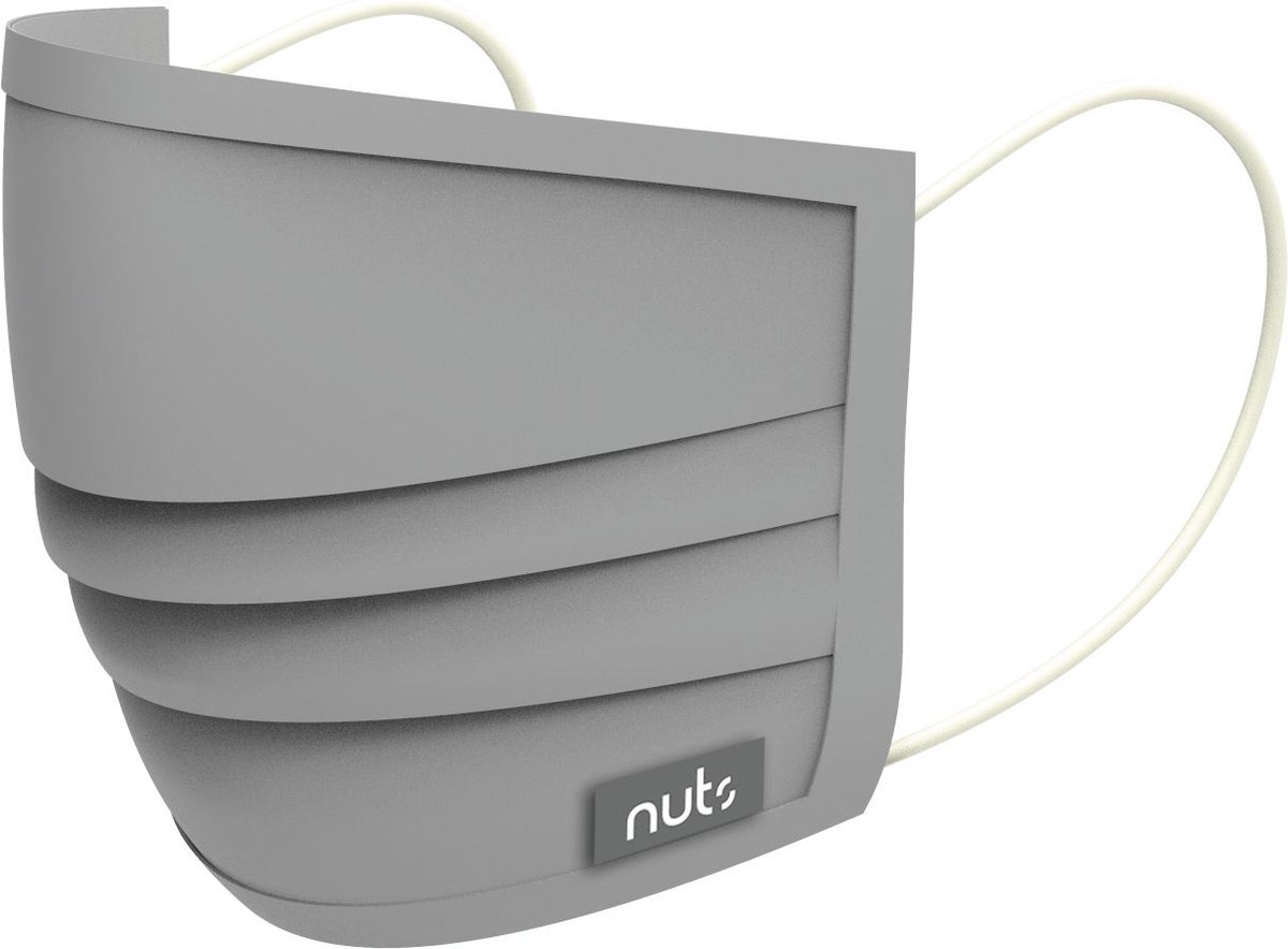 Viroblock Gezichtsmasker / Mondkapje - Grijs - Nuts