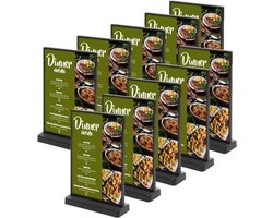 10 pack T Menukaarthouder A5 formaat staand Menuhouder acryl T standaard acryl kaarthouder | menustandaard A5 Folderstandaard Folderhouder