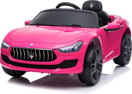 Maserati Ghibl Elektrische Kinderauto - Roze Kinderauto - 12V - Afstand Bestuurbaar - Accu Kinderauto - Muziek Module - Soft Start