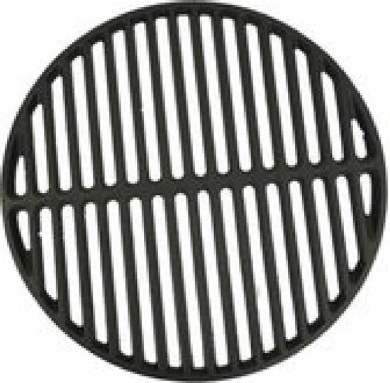 Wiltec barbecuerooster rond 45 cm massief, grillrooster gietijzer voor barbecue, houtskoolbarbecue, gasgrill