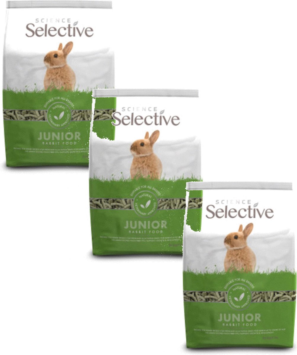 Voorvoegsel Magistraat woordenboek Supreme Science Selective Rabbit Junior - Konijnenvoer - 3 x 1.5 kg |  bol.com