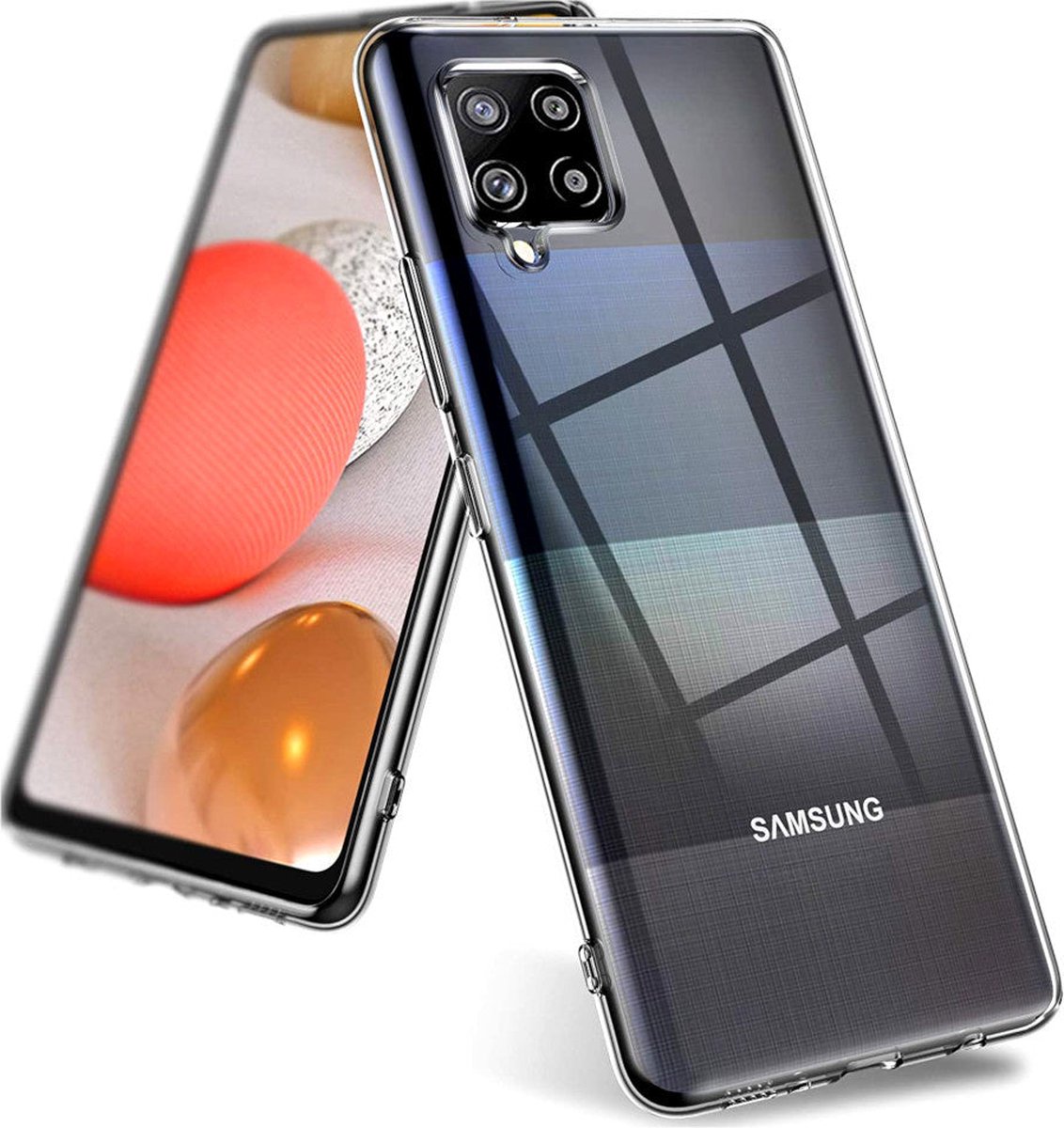 Shock Proof Case - Telefoonhoesje - Doorzichtig Hoesje voor Samsung A42 - Transparant Wit