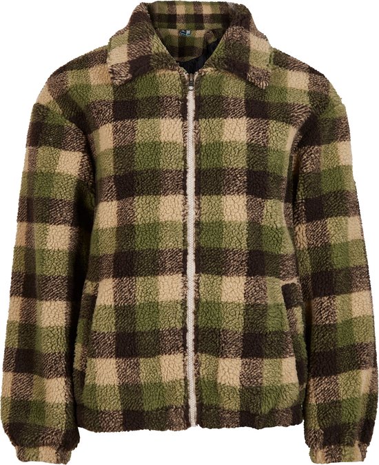 O'Neill Fleeces Women CHECK FZ FLEECE JACKET Green Outdoor Check Sportvest Xl - Green Outdoor Check 100% Gerecycled Polyester