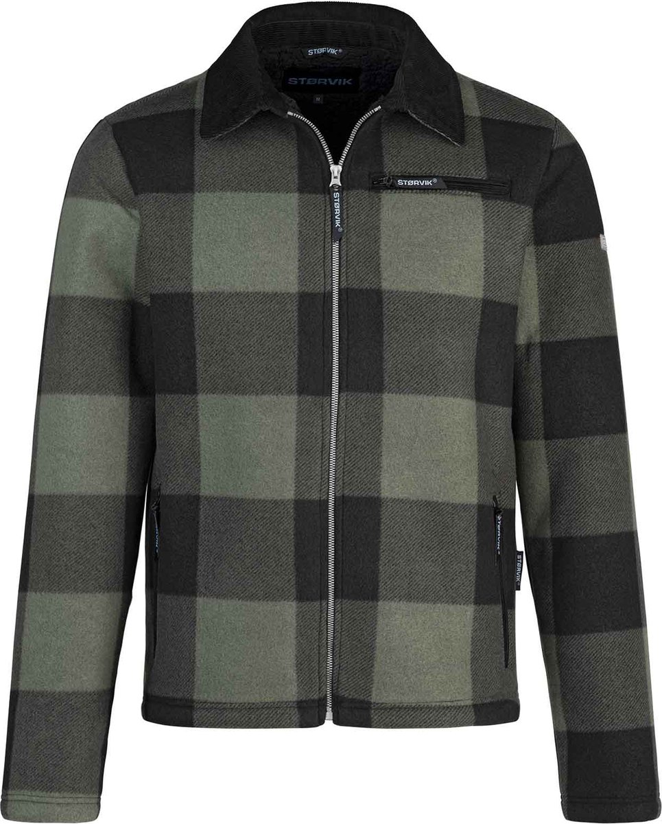 STØRVIK London Houthakkers Fleece Jas Lumberjack Teddy Vest 2XL Groen