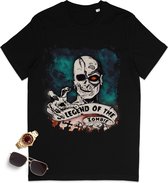 Heren t shirt met Zombie Skull - Mannen tshirt met print - Maten: S t/m 3XL - Shirt kleur: zwart.