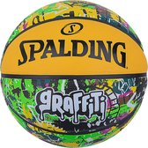 Spalding Graffiti Ball 84374Z, Unisex, Geel, basketbal, maat: 7