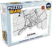 Puzzel Plattegrond - Hoorn - Nederland - Legpuzzel - Puzzel 500 stukjes - Stadskaart