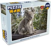Puzzel Koala - Plank - Planten - Kinderen - Jongens - Meiden - Legpuzzel - Puzzel 500 stukjes