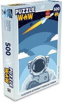 Puzzel Astronaut - Raket - Wolken - Legpuzzel - Puzzel 500 stukjes