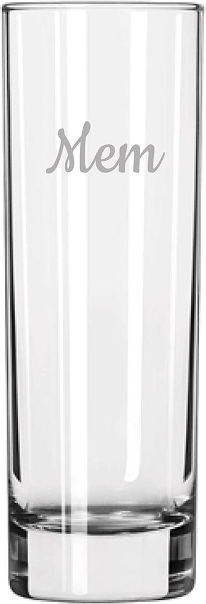 Gegraveerde longdrinkglas 22cl Mem