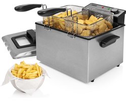 Princess Frituurpan 185000 – Grote friteuse met 3 manden - 5 liter - 3270W - Kijkvenster - Koude zone Princess Frituurpan 185000 – Grote friteuse met 3 manden - 5 liter - 3270W - Kijkvenster - Koude zone